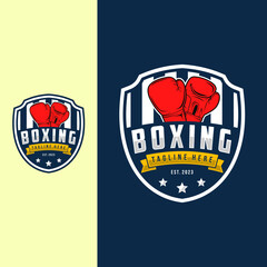 Boxing logo, emblem collection, design template