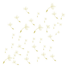 Fototapeta premium Dandelion Logo, Vector Plant Dandelion flower, Design Icon Template