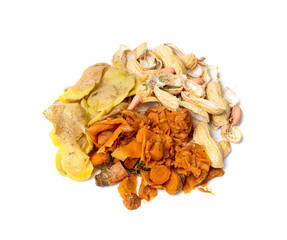 Eco Bio Garbage Mix, Organic Waste with Carrot Peel, Boiled Potato Skins, Peanut Husks, Compost Ingredient