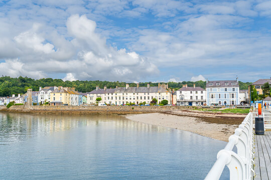 Beaumaris overlooking the Menai Strait on the island of Anglesey in North Wales
