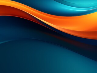 Beautiful abstract wallpaper rendering orange and blue colors AI