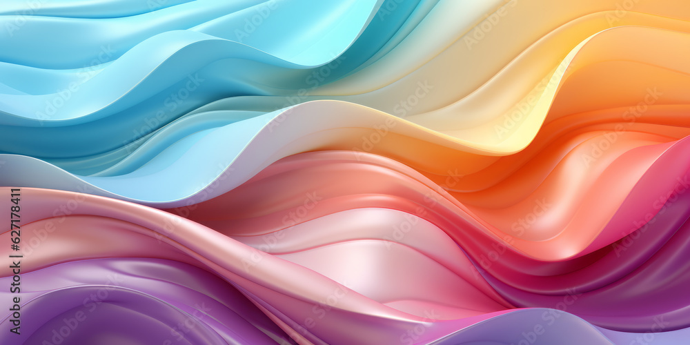Aufkleber color ribbon pattern background. texture waves presentation backdrop. ai generative