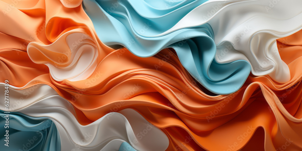 Poster color ribbon pattern background. texture waves presentation backdrop. ai generative
