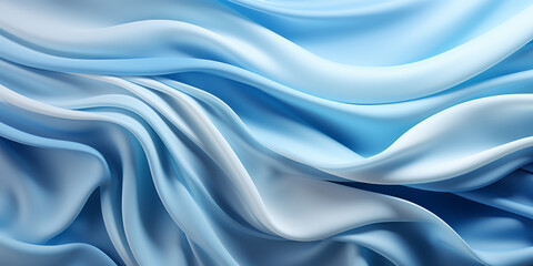 Obraz premium Blue color flow wave trendy background. Background for presentation, Copy space, backdrop. Colorful texture. Ai generative