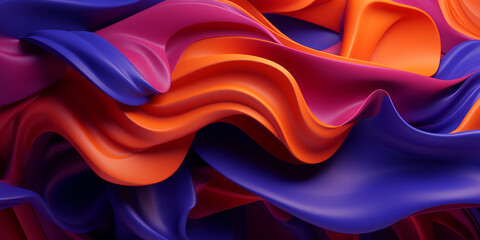 Color ribbon pattern background. Texture waves presentation backdrop. Ai generative