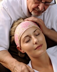 Fototapeta na wymiar Head Massage.