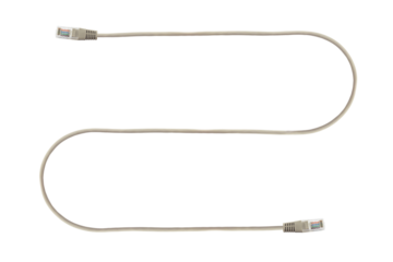 Patch cord a network cable for connecting some modems, routers and WiFi routers to a computer, the cable is isolated from the background