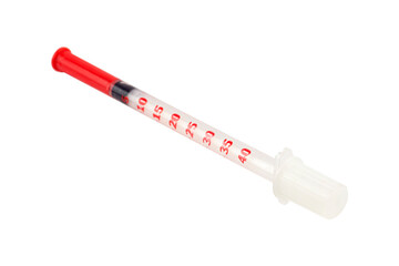 syringe, insulin syringe isolated from background