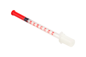 syringe, insulin syringe isolated from background