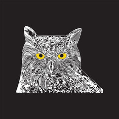 Owl Nocturnal Predator Bird Vector Illustration