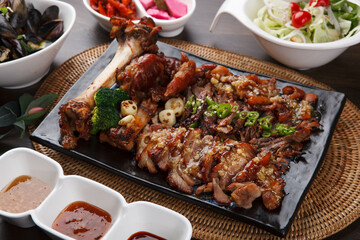 spicy pork cheese sauce