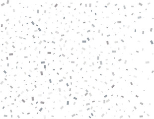 Holiday Rectangular Silver Confetti