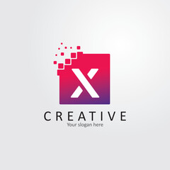 Obraz premium Letter X Logo. X Letter Design Vector