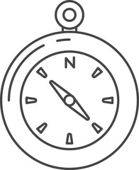 Compass Travel element line icon.