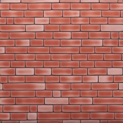 Red brick wall background generated ai