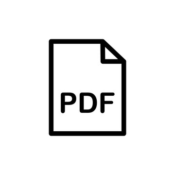 Pdf icon vector image design. Document text, symbol web format information