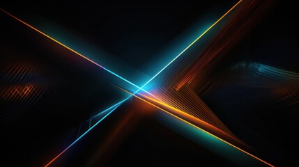 Beautiful abstract futuristic dark background with neon glowing light