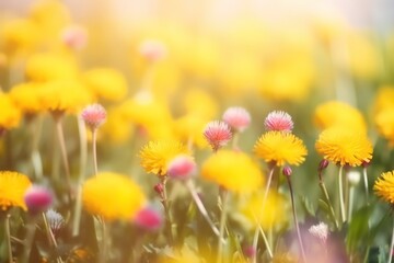 Beautiful colorful summer spring natural flower background