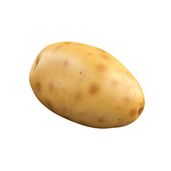 A single piece of 3D potato on a white background.