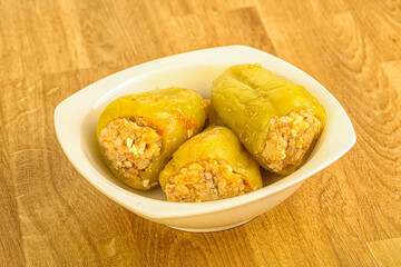 Bell Bulgarian pepper stuffed meat