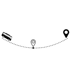 Fototapeta premium Bus Car Travel Route Line Location