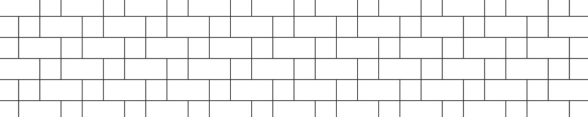 Cobblestone tile seamless pattern. Pavement surface. Rectangle and square bricks background. Kitchen backsplash or bathroom ceramic wall texture. Interior or exterior decoration.