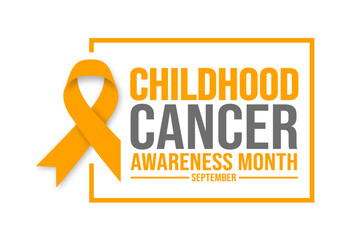 September is Childhood Cancer Awareness Month background template. Holiday concept. background, banner, placard, card, and poster design template with text inscription and standard color. vector