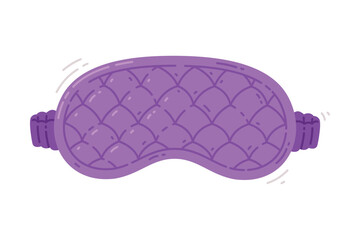 Purple Eye Mask for Sleeping as Cloth Cover to Block out Light Vector Illustration