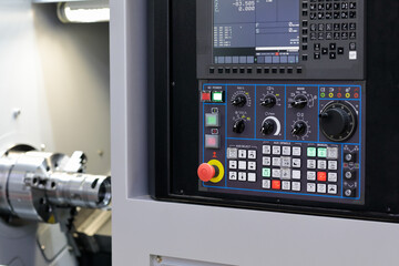 control panel of CNC turning center machine