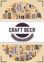 Craft beer, brewery with tasty alcoholic beverage