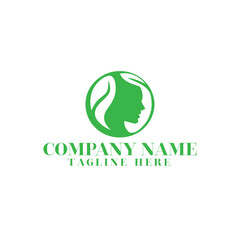 natural leaf beauty logo design 