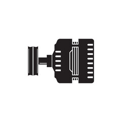 Electric motor icon vector illustration logo design.