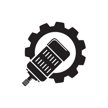 Electric motor icon vector illustration logo design.