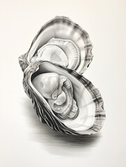 Wallpaper for phone with a pencil sketch artwork quahog animal drawing.