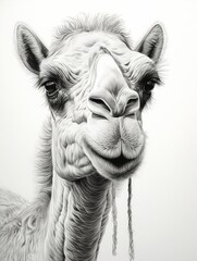 Wallpaper_for_phone_with_a_pencil_sketch_artwork_camel_animal_drawing