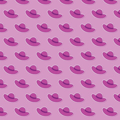 Pink Beach Hat Seamless Pattern Fabulous Background