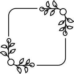 Aesthetic Floral Frame