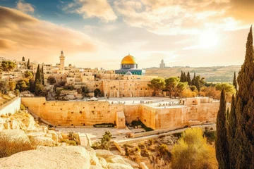 Foto op Plexiglas Jerusalem travel destination. Beautiful city view of Jerusalem Israel. © VisualProduction