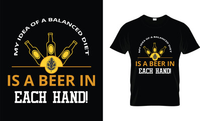 Beer typography t shirt design for men