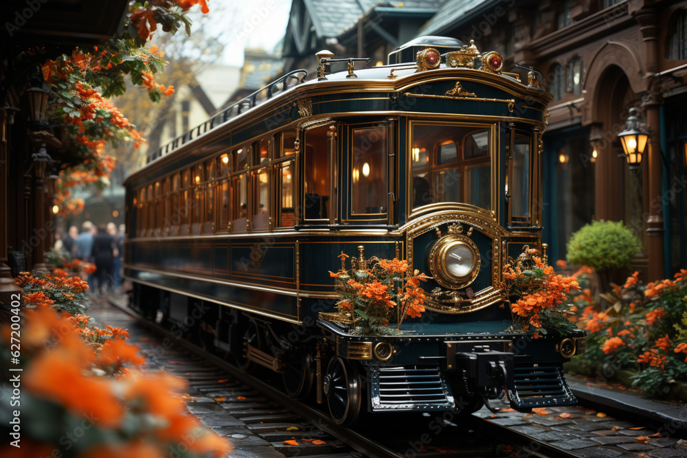Poster a vintage train station with a charming architectural design, evoking a sense of nostalgia and histo