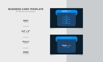 Creative unique, Professional, Luxury, Modern and simple corporate business visiting card design template ideas for personal identity stock illustration