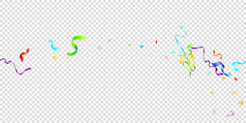 ribbon serpentine tinsel red spiral color curly