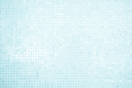 White or Blue ceramic wall and floor tiles abstract background. Design geometric mosaic texture for the decoration of the bedroom. Simple seamless pattern for backdrop advertising banner poster or web