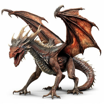 Angry elder dragon in fantasy story