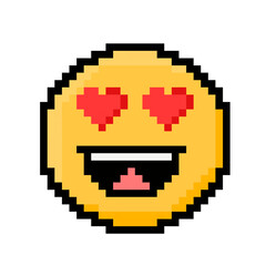 Fototapeta premium pixel emoji