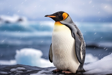 Fototapeta na wymiar Penguins, Wildlife Photography, Generative AI