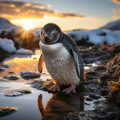 Penguins, Wildlife Photography, Generative AI