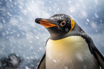 Fototapeta na wymiar Penguins, Wildlife Photography, Generative AI
