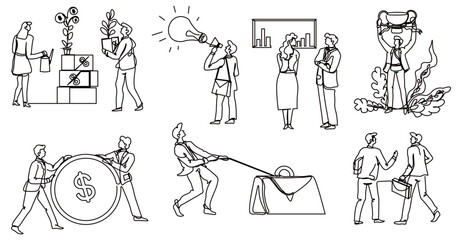 Business and earning money, investment and deposit