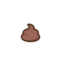Poop icon. Cute and funny illustration